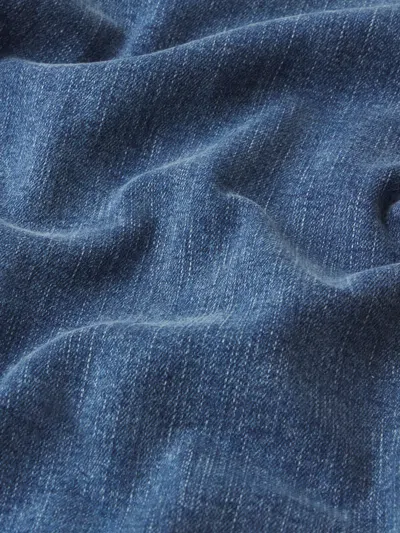Frame Stretch Denim Straight Leg Five Pocket Jeans In Blue