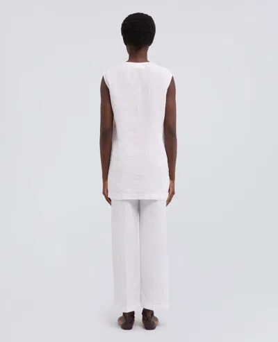 Aspesi Linen Canvas Top In White