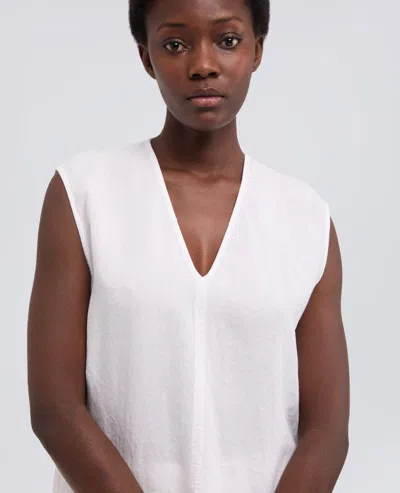 Aspesi Linen Canvas Top In White