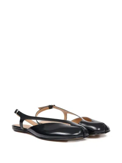 Maison Margiela Tabi Flat Slingback With Distinctive Split-toe Design In Gray