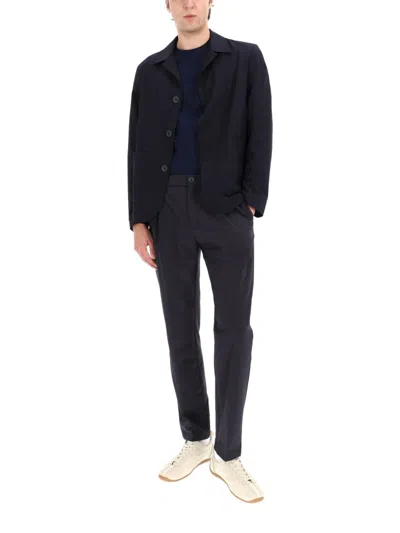 Herno Tailored Jacket Front Pockets Notched Lapel In Blue