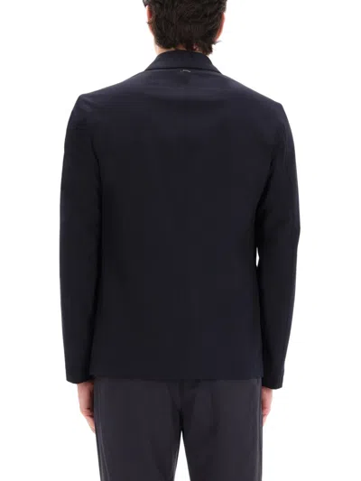 Herno Tailored Jacket Front Pockets Notched Lapel In Blue