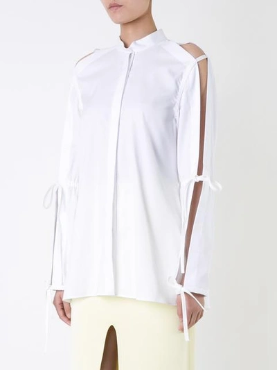 Shop Dion Lee Tie Sleeve Shirt