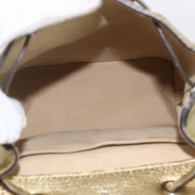 Pre-owned Louis Vuitton Lockme Backpack Leather Gold Leather Backpack Bag ()
