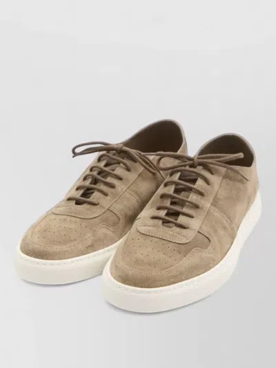 Common Projects Bball Slim Deconstructed Leather Low Sneakers In Multi