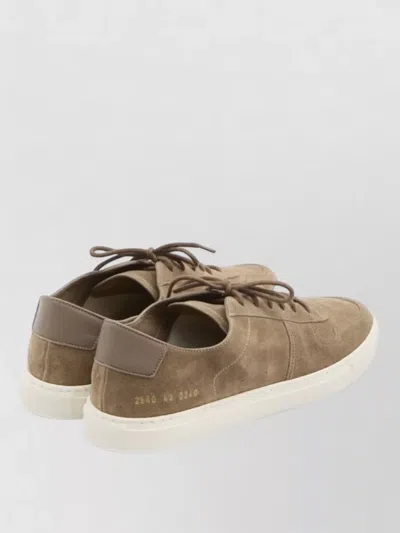 Common Projects Bball Slim Deconstructed Leather Low Sneakers In Multi