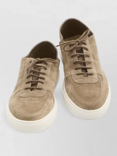 Common Projects Bball Slim Deconstructed Leather Low Sneakers In Multi