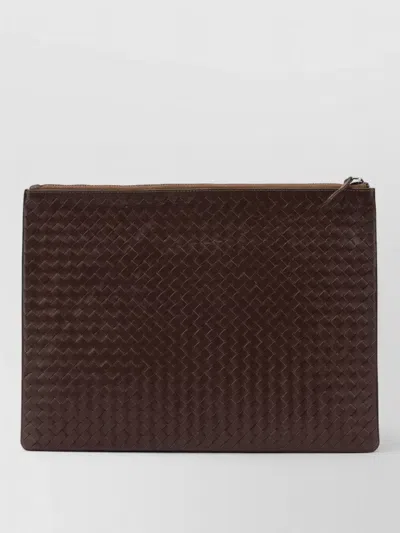 Dragon Diffusion Rectangular Clutch Bag Woven Texture Smooth Finish