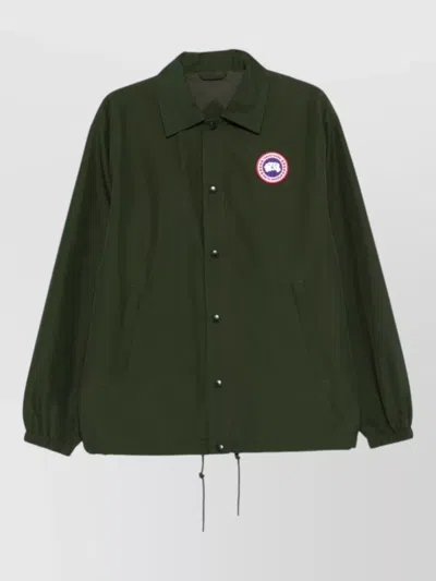 Canada Goose Regency Jacket Collared Design Elasticated Cuffs Hem In Green