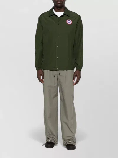 Canada Goose Regency Jacket Collared Design Elasticated Cuffs Hem In Green