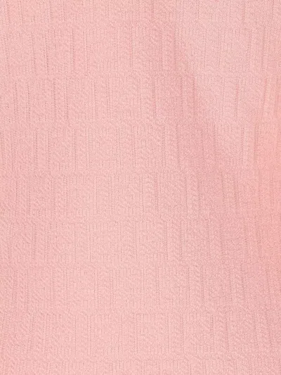 Fendi Women Cotton And Silk Blend Short Dress With All-over Ff Motif In Pink