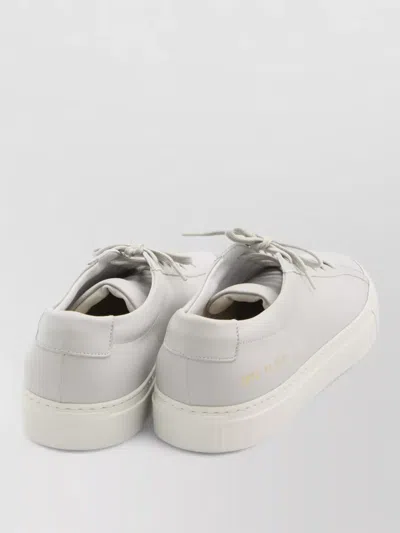 Common Projects Suede Low Profile Sneakers With Rubber Sole In White