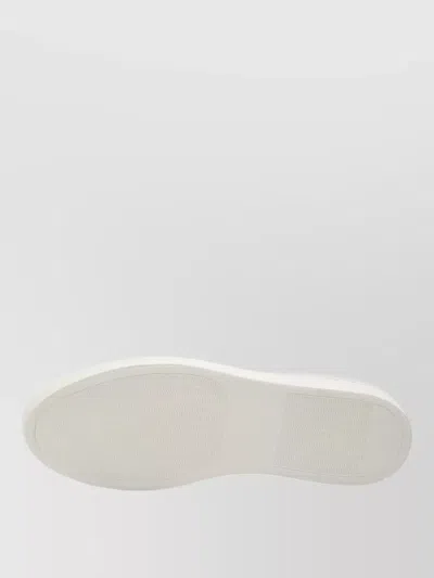 Common Projects Suede Low Profile Sneakers With Rubber Sole In White