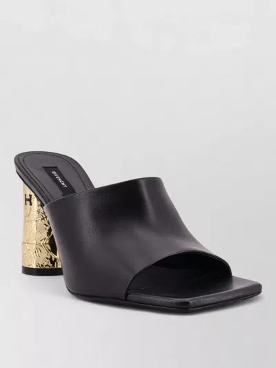 Givenchy Leather Sandals Open Squared Toe Heel In Multi