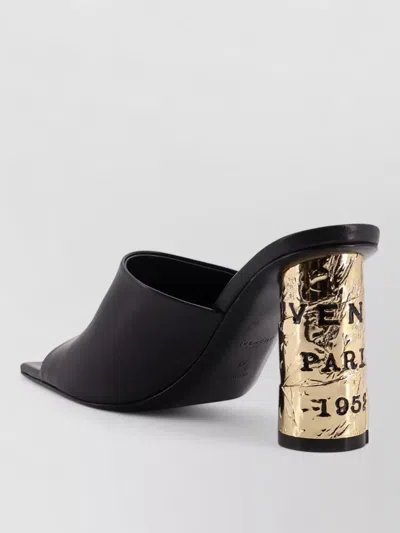 Givenchy Leather Sandals Open Squared Toe Heel In Multi