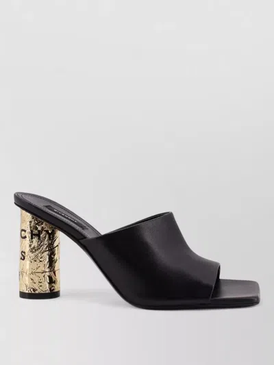 Givenchy Leather Sandals Open Squared Toe Heel In Multi