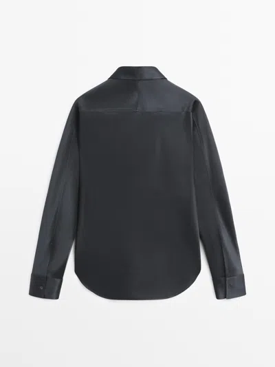 Massimo Dutti Camisa Fluida Satinada In Multi
