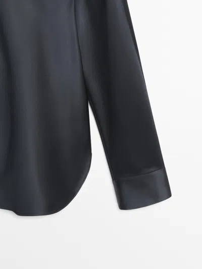 Massimo Dutti Camisa Fluida Satinada In Multi