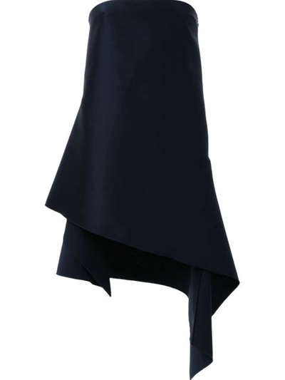 Dion Lee Asymmetric Wool-blend Shantung Mini Dress