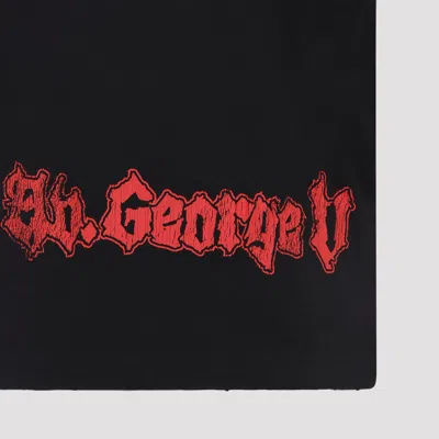 Balenciaga Medium Fit Graphic Crew Neck T Shirt In Black