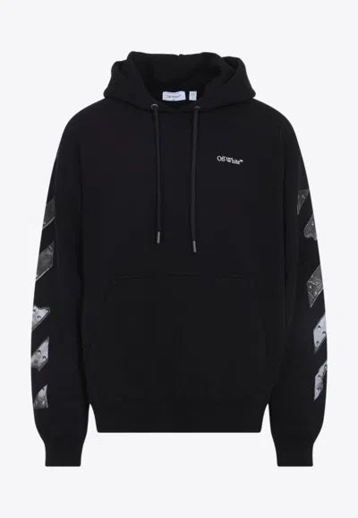 Off-white French Cotton-terry Hoodie In Black