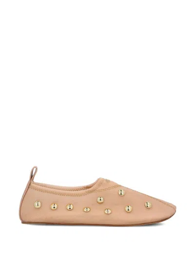 Chloé Rita Blushy Beige Ballet Flats In Transparent Mesh Women In Neutral