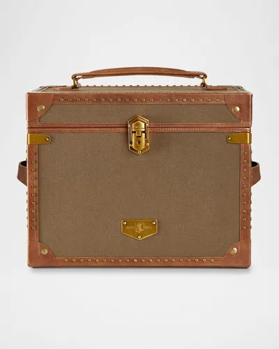 Wolf Vegan Leather Ida Trunk Jewellery Box In Green