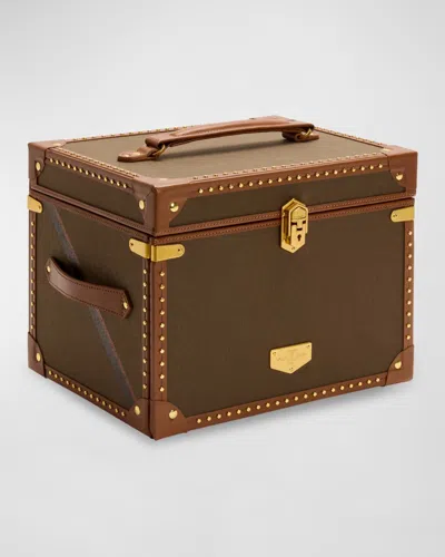 Wolf Vegan Leather Ida Trunk Jewellery Box In Green