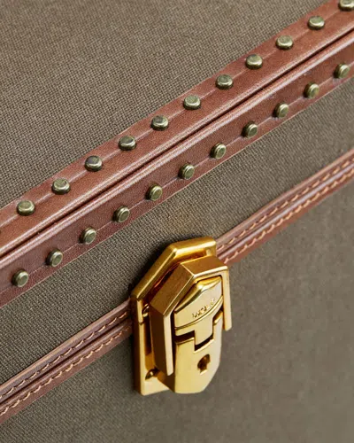 Wolf Vegan Leather Ida Trunk Jewellery Box In Green