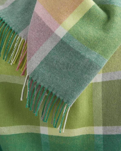 Designers Guild Bridgeport Lime Throw Blanket In Multi