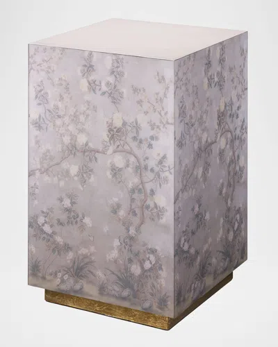 Jamie Young Garland Floral Accent Table In Gray