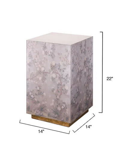 Jamie Young Garland Floral Accent Table In Gray