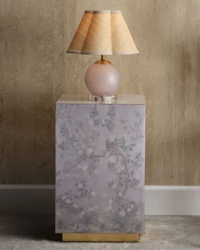 Jamie Young Garland Floral Accent Table In Gray