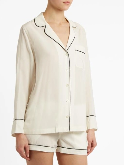 Equipment Lillian Silk Short Pajamas In White | ModeSens