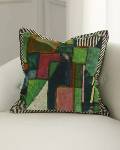Designers Guild Raku Patchwork Decorative Pillow, 20" Square In Multi