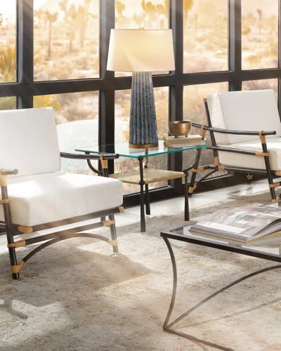 Jamie Young Renzo Iron Side Table In Black