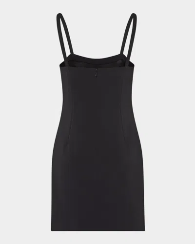 Milly Colette Heart-embellished Mini Dress In Black