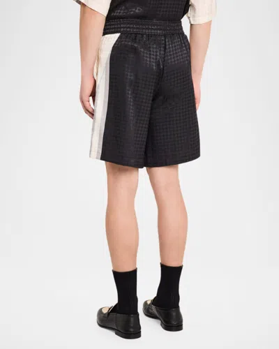 Amiri Quad Panel Side Stripe Tailored Shorts In Black