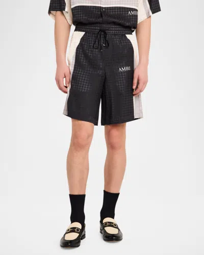 Amiri Quad Panel Side Stripe Tailored Shorts In Black