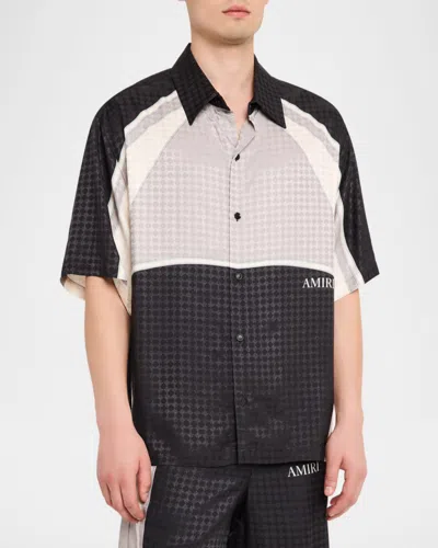 Amiri Quad Panel Side Stripe Tailored Shorts In Black