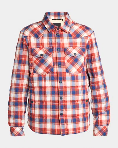 Moncler Grenoble Long Sleeved Check Patterned Jacket In Multi