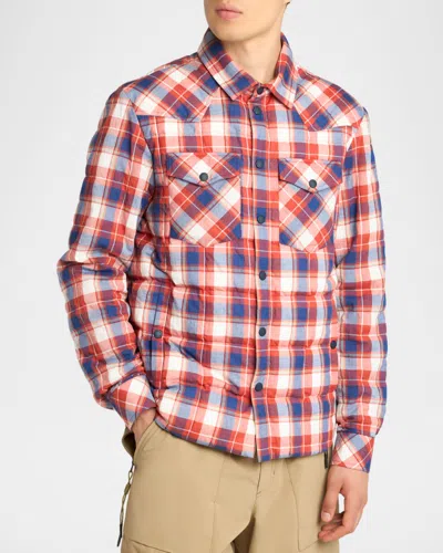 Moncler Grenoble Long Sleeved Check Patterned Jacket In Multi