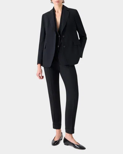 Akris Malik Cool Wool Single-breasted Jacket In Black