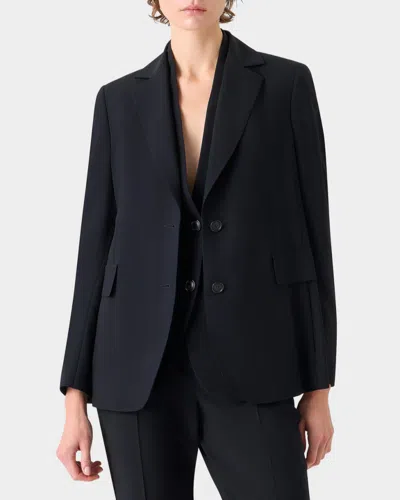 Akris Malik Cool Wool Single-breasted Jacket In Black