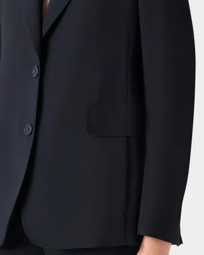 Akris Malik Cool Wool Single-breasted Jacket In Black