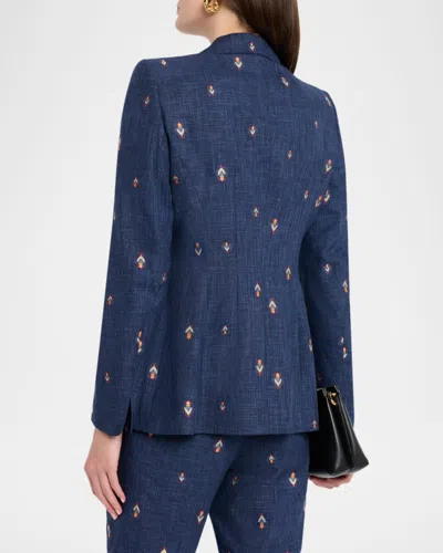 Maison Common Abstract Jacquard Single-breasted Jacket In Multi