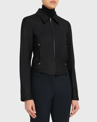 Tonywack Wool Zip Jacket In Black