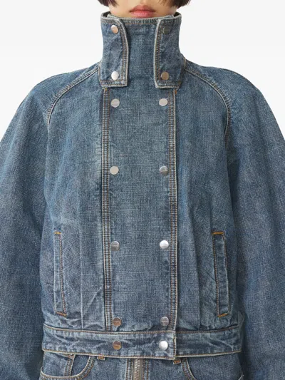 Lanvin Buttoned Funnel-neck Jacket In Multi