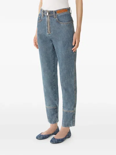 Lanvin Five-pockets Zip Jeans In Multi