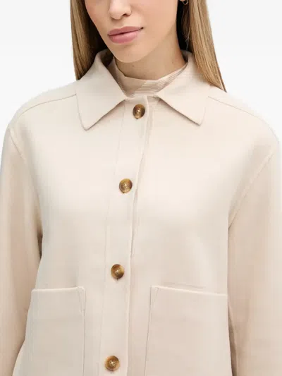 Barbour Ashdon Double Face Wool Blend Overshirt In Neutral